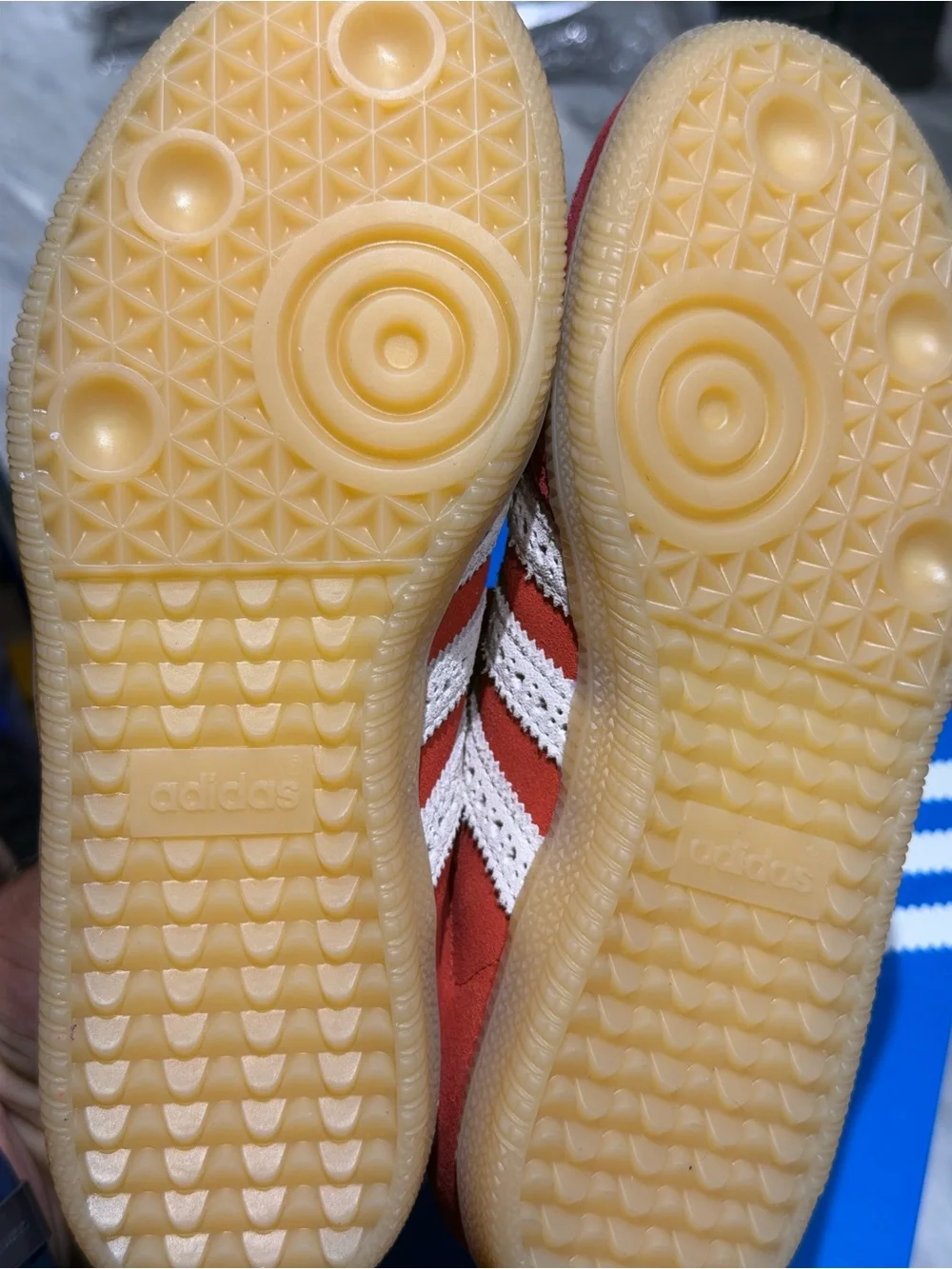 adidas Samba Sneakers in Red and Orange